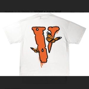 VLONE x Juice Wrld Butterfly T-Shirt White & Orange Short Sleeve 🧡🦋 PRICE FIRM